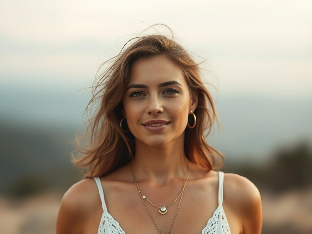 A Close Up Of A Middle Aged Blonde Woman