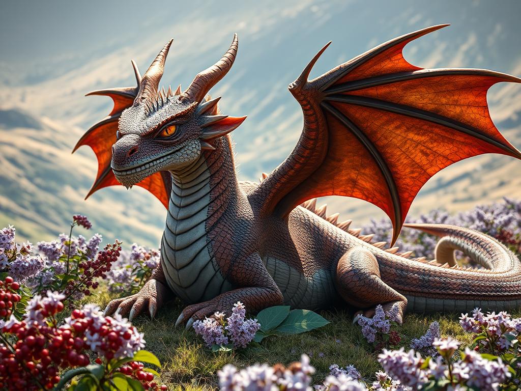 Una Encantadora Y Tierna Representación De Un Adorable Dragón De Pelaje Esponjoso Y Grandes Ojos Chispeantes