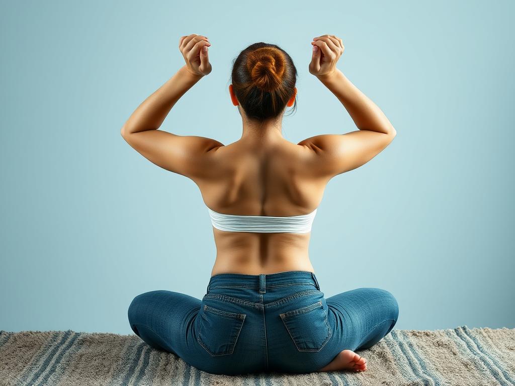 A Young Woman With Shoulder-length Light Brown Hair Wearing A White Sleeveless Top Blue Jeans And