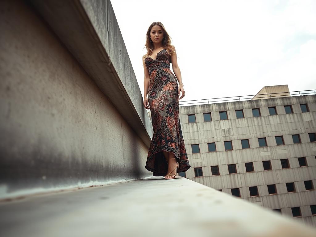 Raw Photography 4D A Beautiful Young Woman Sits Thoughtfully On A Wooden Floor Her Long Hair Cascading