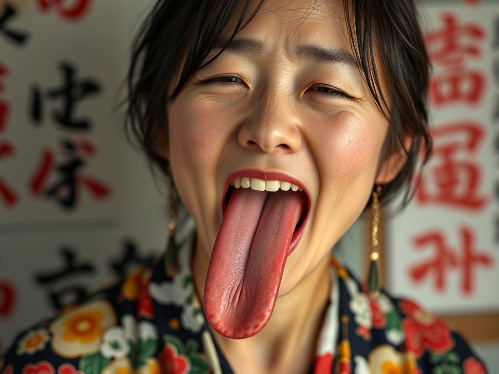 Stock Photo Calm Mood Soft Focus A Smiling Japanese Woman With Ash Black Bangs Layered Short Mash