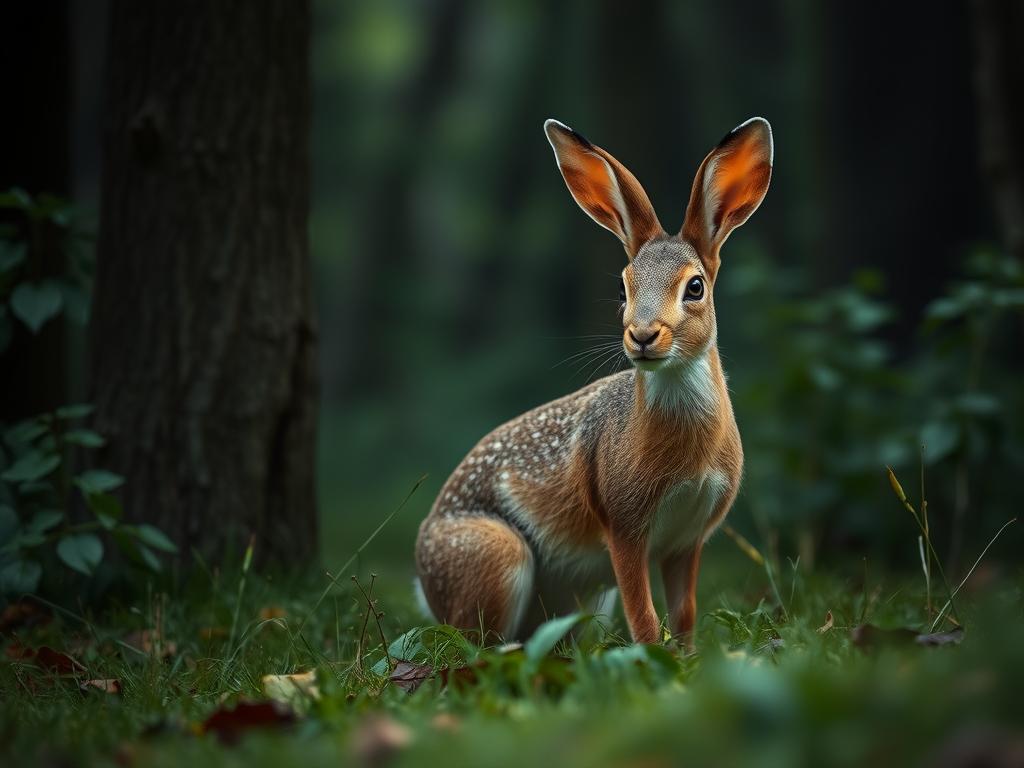 Junge FRau Im Wald Düsteres Licht