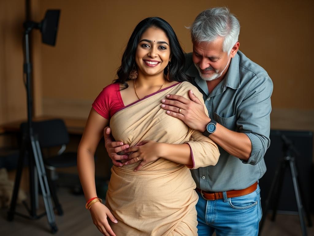 A Romantic Couple Performing Yoga With Incense Sticks Lit Besides